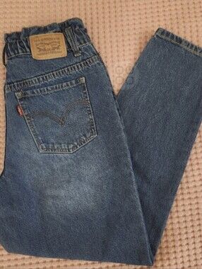 Girls Levi's Blue Pull-On High Loose Jeans 12 Reg